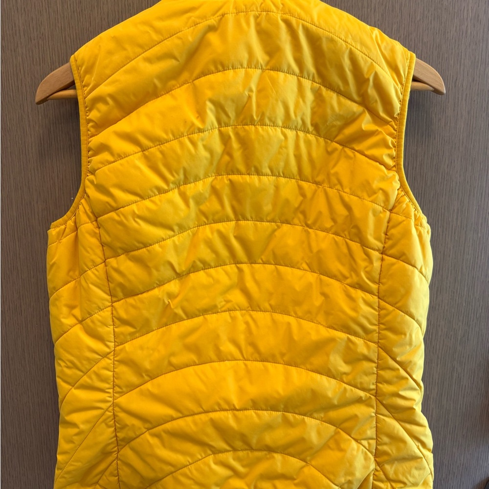 Lands' End Bright Yellow Quilted Vest - Picture 2 of 3